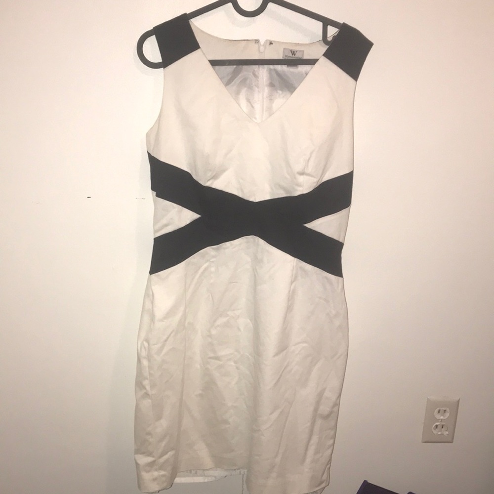 Worthington Black and White Midi Dress